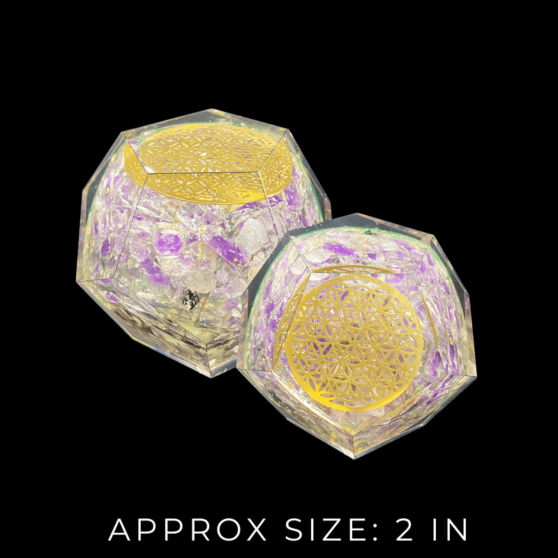 Amethyst Orgonite Faceted Sphere