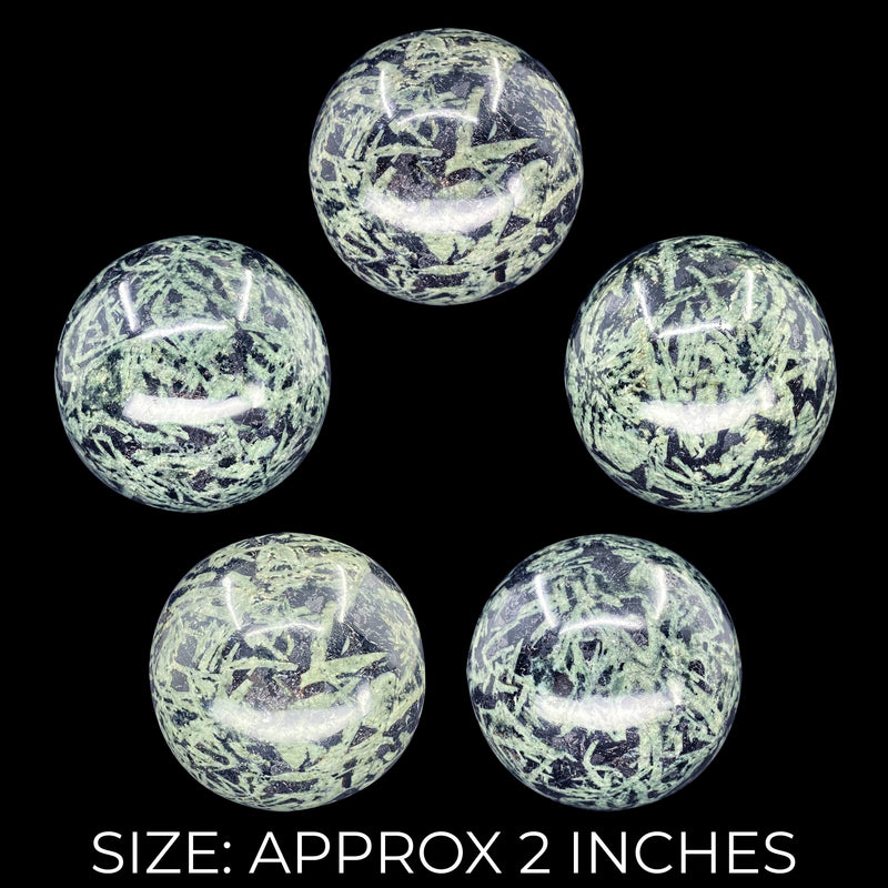 Black and Green Tourmaline Spheres