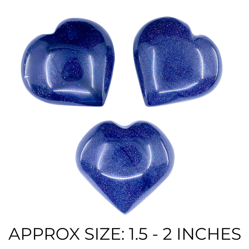 Blue Goldstone Hearts