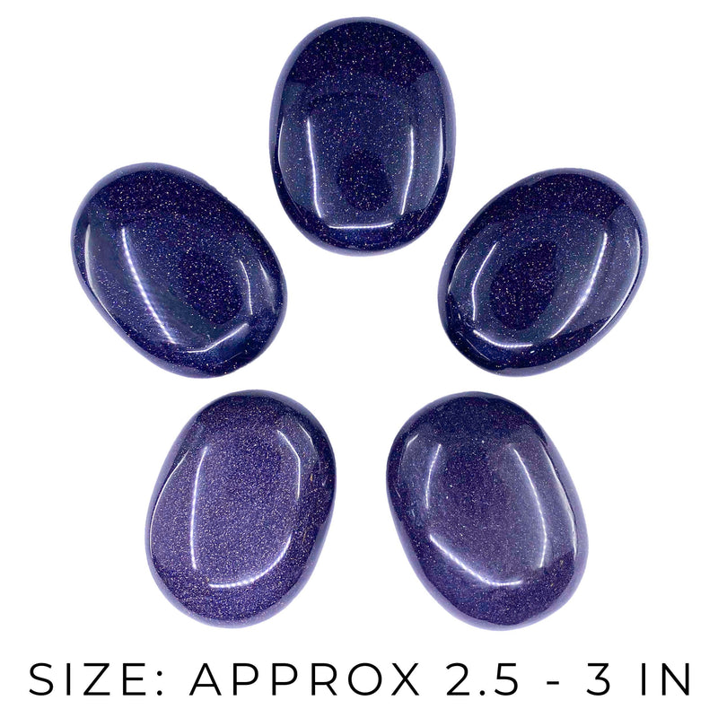 Blue Goldstone Palmstones