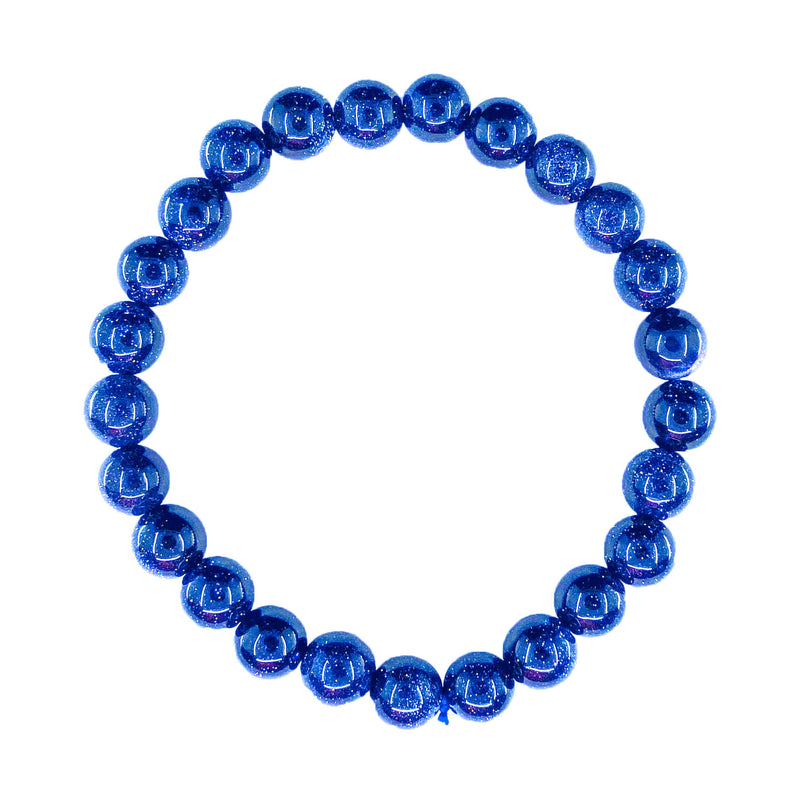 Blue Goldstone Round Bracelet