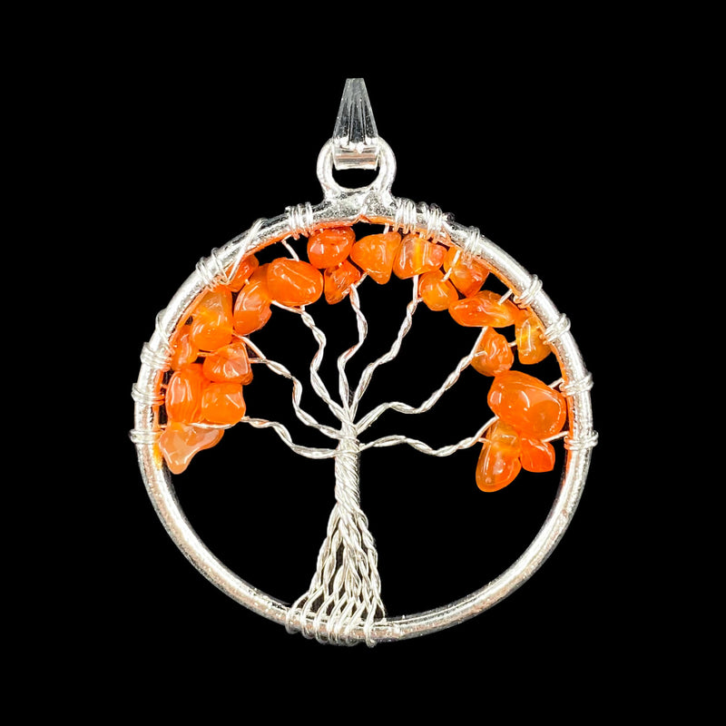 Tree of Life Pendant - Carnelian