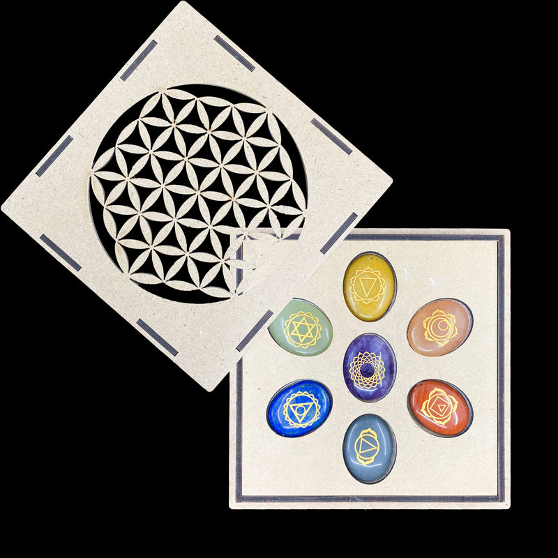 7 Chakra Symbol Set - Mandala Design