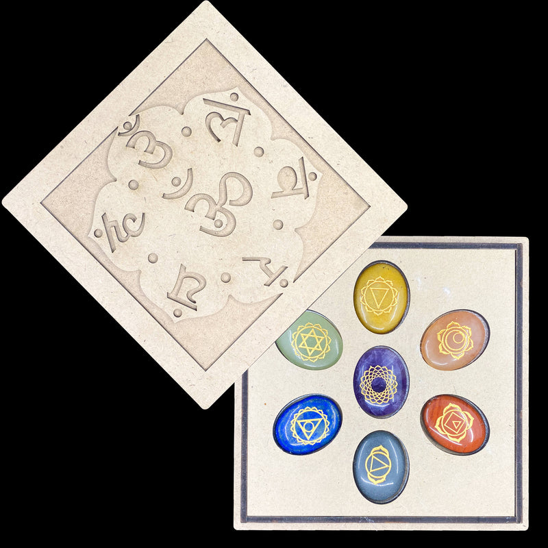 7 Chakra Symbol Set - Sanskrit Symbol Design