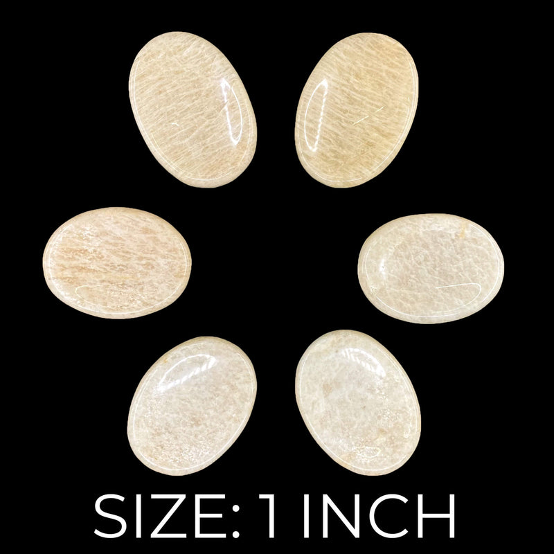 Cream Moonstone Worry Stones