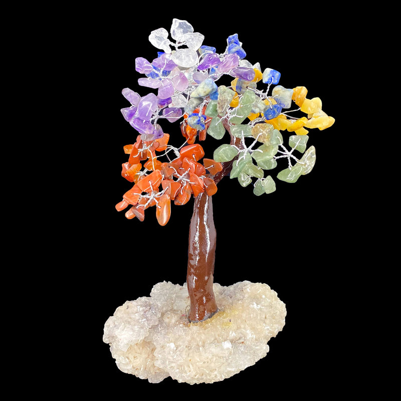 7 Chakra Tree on Mineral Base