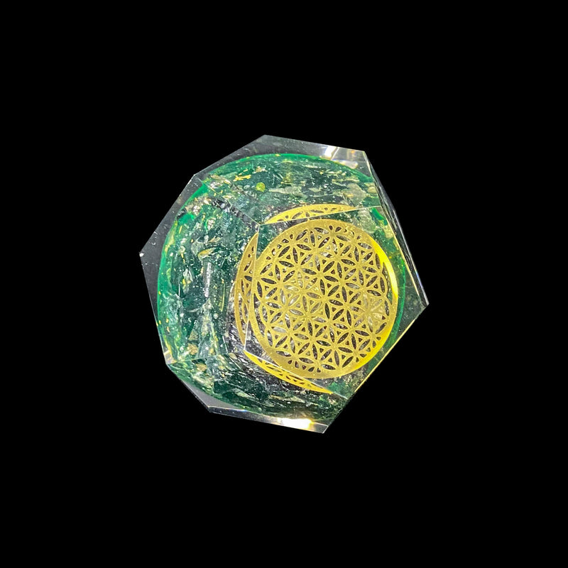 Green Aventurine Orgonite Faceted Sphere