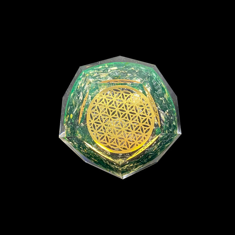 Green Aventurine Orgonite Faceted Sphere