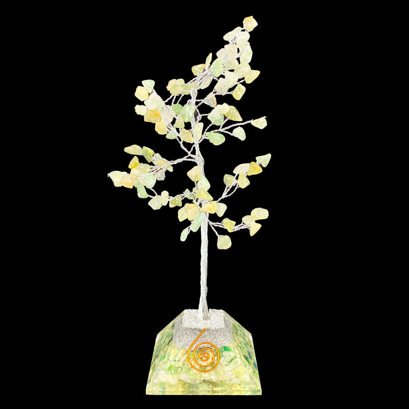 Green Aventurine Tree on Orgone Pyramid Base
