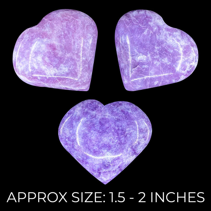 Lepidolite Hearts