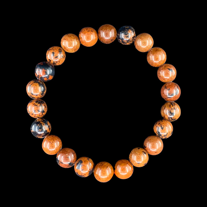 Mahogany Obsidian Round Bracelet