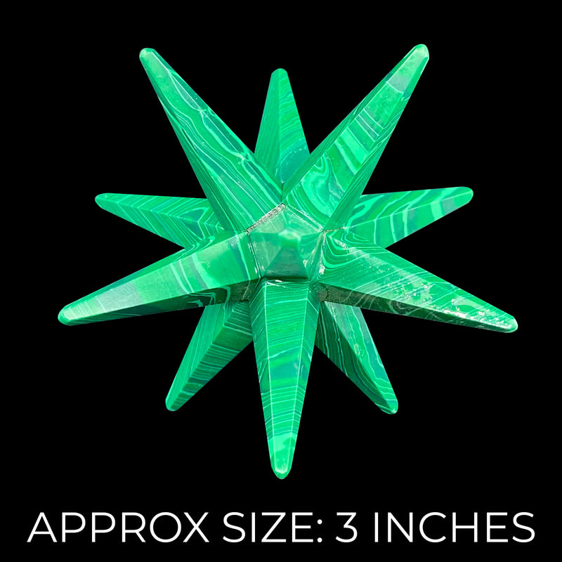 Malachite 12 Point Fortune Merkaba