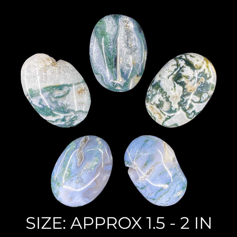 Moss Agate Palmstones