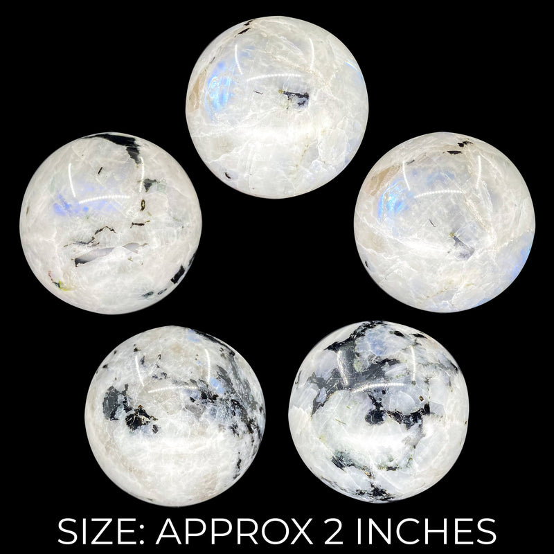 Rainbow Moonstone Spheres