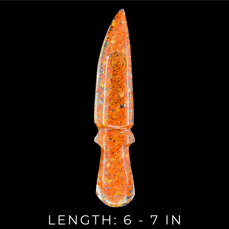 Red Jasper Orgonite Warrior Dagger