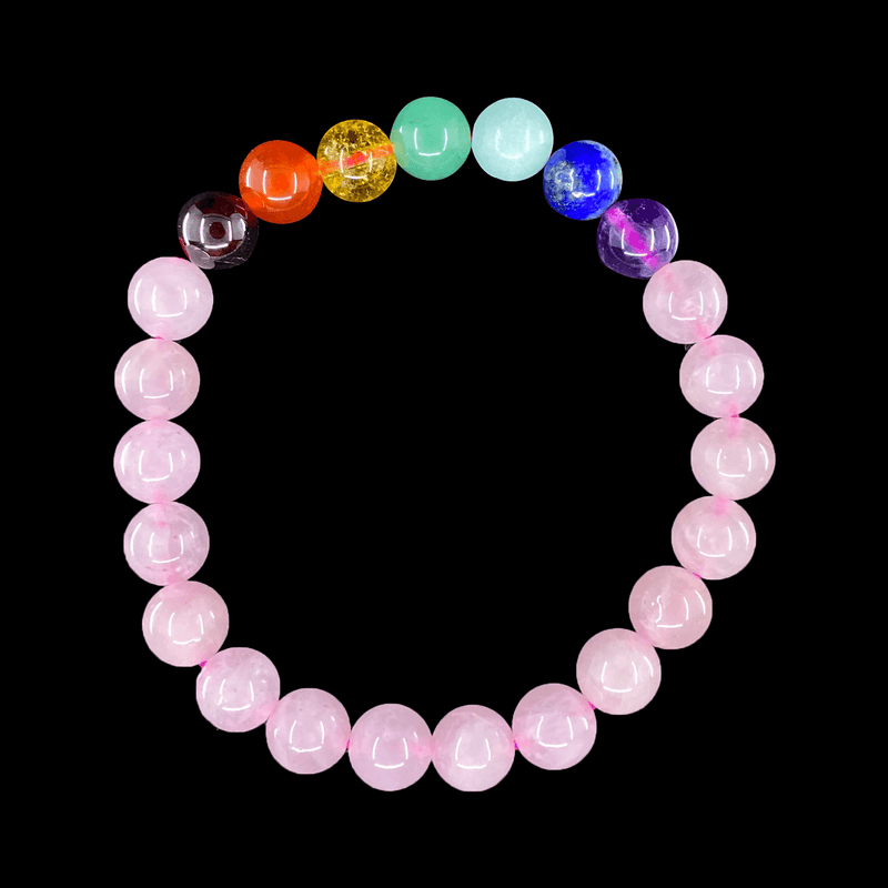 Rose Quartz Chakra Round Bracelet