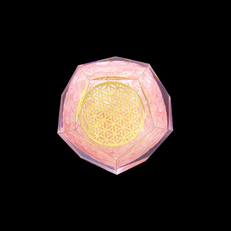 Rose Quartz Orgonite Faceted Sphere