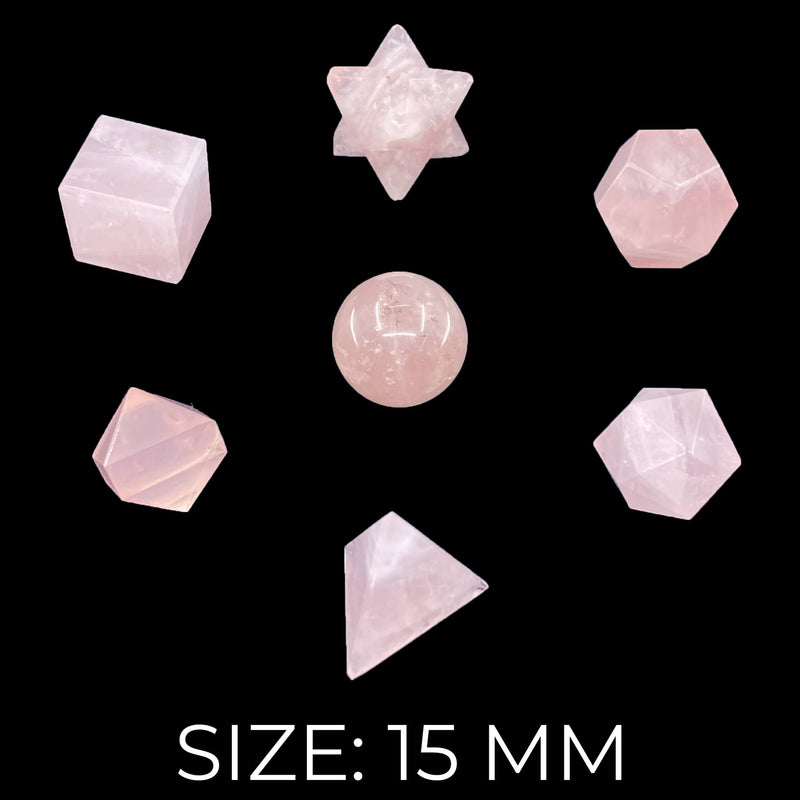 Rose Quartz Geometry Set - 7 Pcs