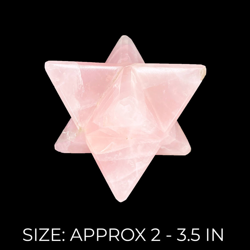 Rose Quartz Big Merkaba Star