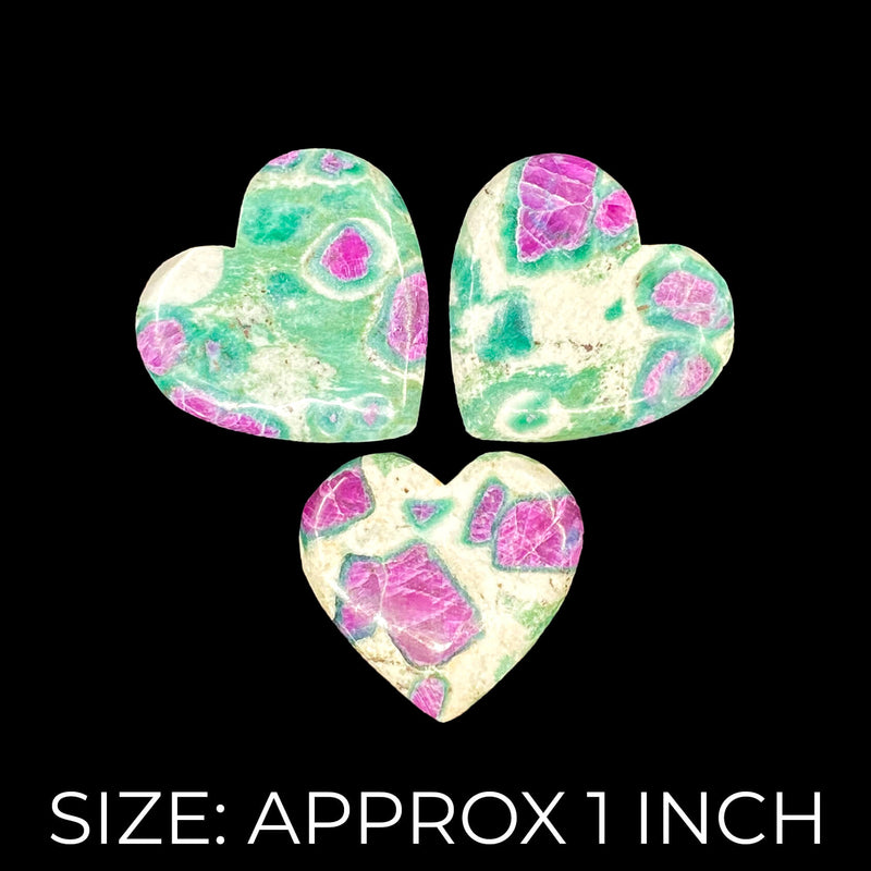 Ruby Fuchsite Baby Hearts