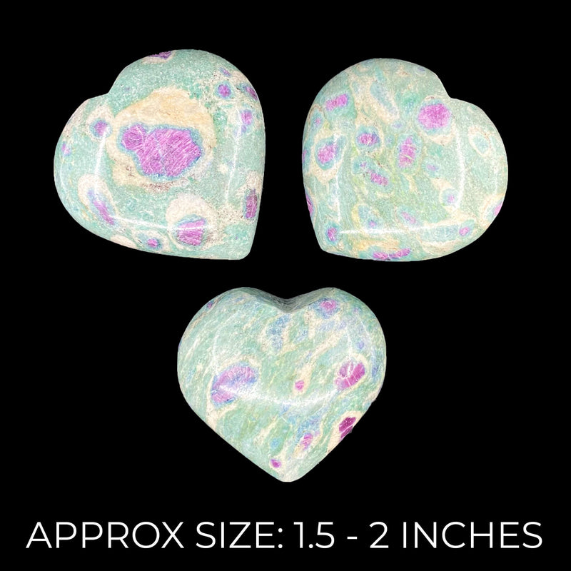 Ruby Fuchsite Hearts