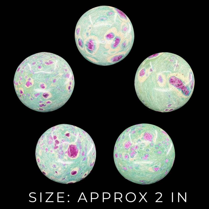 Ruby Fuchsite Spheres