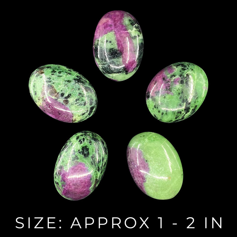 African Ruby Zoisite Palmstones