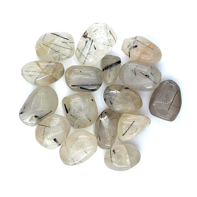 Black Rutilated Quartz AAA Tumbles