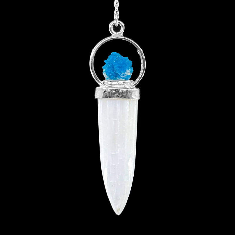 Scolecite with Cavansite Pendulum