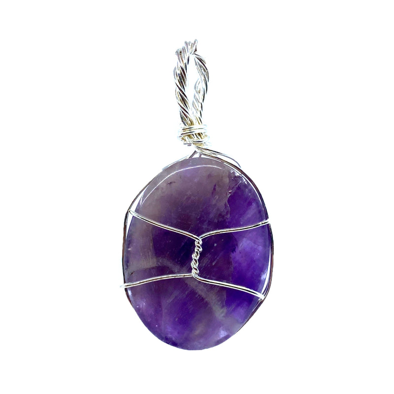 Wire Wrapped Amethyst Pendant