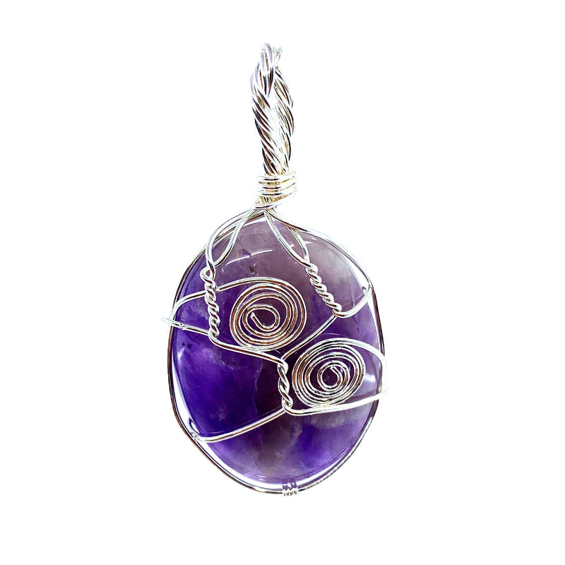 Wire Wrapped Amethyst Pendant