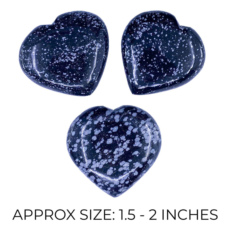 Snowflake Obsidian Hearts