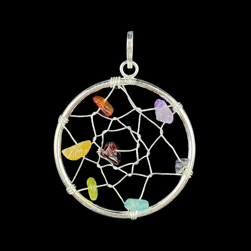 Spider Web 7 Chakra Pendant